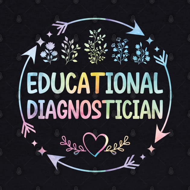 Educational Diagnostician cute floral watercolor by ARTBYHM